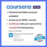 Coursera Plus Seller Account l Professional Certificate 1 months subscription with warranty original