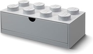 Room Copenhagen, Lego Desk Drawer - Stackable Tabletop Storage - 12.4” x 6.2” x 4.5” - Brick 8, Ston