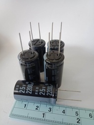 (แพ็ค10ตัว) C 2200UF 25V คาปาซิเตอร์SAMWHA สีดำทนร้อนสูง 105C ของแท้-ใหม่แกะกล่อง ขนาด13x25mm คาปาซิ
