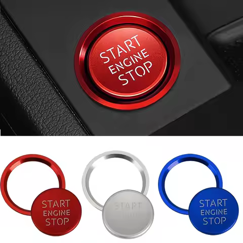 2Pcs/set Auto Engine Start Stop Button Ring Cover Case Sticker For Audi A6 B8 A6L Q5 8R A4 C7 B9 A7 