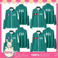 Season 2 Squid Game 456/120 Kids Jacket Halloween Cosplay Costume Tracksuit Casual Sports Netflix Di