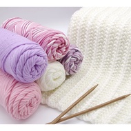 8ply Solid Milk Cotton Yarn Crochet Yarn