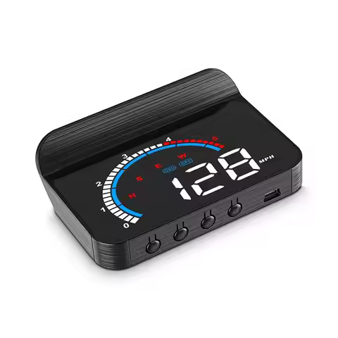 M13PLUS Heads Up Display for Cars, OBD2+GPS Car GPS Speedometer Display Speed,Time,Mileage,Single Tr