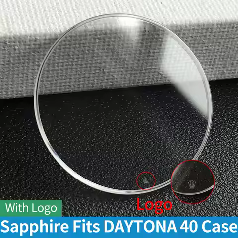 Logo Sapphire For DAYTONA 40 Case 116500 116508 116518 116519 116520 Watch Crystal Glass Parts