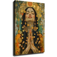 Lakshmi Goddess Canvas Art Poster (Framed,08x12 inch)