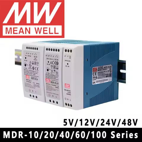 Original Mean Well MDR-10 20 40 60 100 series DC 5V 12V 15V 24V 48V meanwell Single Output Industria
