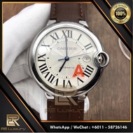 [TOP QUALITY] BALL0N BLEU WHITE DIAL WITH LEATHER  STRAP LADIES WATCH LADIES WATCH AUTOMATIC JAM TANGAN PEREMPUAN LUXURY