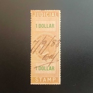 G1904 Straits Settlements QV 1873 Revenue Judicial 1 dollar used Stamps