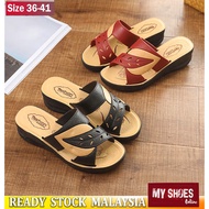 READY STORE  Women Comfort Anti-Slip Non-Slip Flat Sandals/ Selipar Wanita Kasut Perempuan 36-41