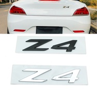 3D ABS Adhesive Chrome Black Logo Z4 Emblem Letters Car Rear Trunk Badge Decal For BMW Z4 E85 E89 G2