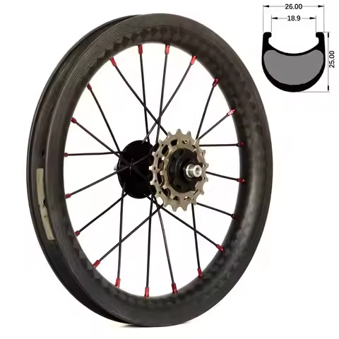14inch 254 Bike Carbon Wheels Outer 3 Speed 9-17T With Flywheel Folding Bicycle Wheelset 74/85mm C D