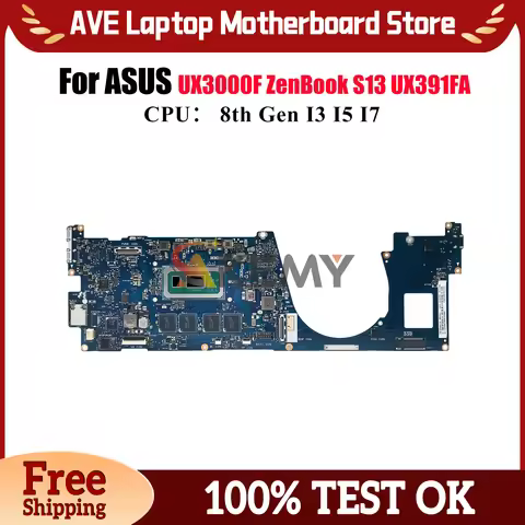 UX391FA Laptop Motherboard For ASUS ZenBook UX3000F ZenBook S13 UX391F UX391FA Mainboard W/ I3 I5 I7