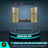 JOSON DUAL 8x4 with Amplifier | Party 8 speaker set