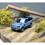 LCD 1:64 Blue Defender 90 SUV ORV Sports Model Diecast Metal Car New Collection