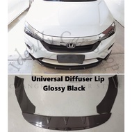 Kereta Universal Depan Bumper Diffuser Lip Wrap Angle Splitters Black/Carbon CITY CIVIC YARIS VIOS A