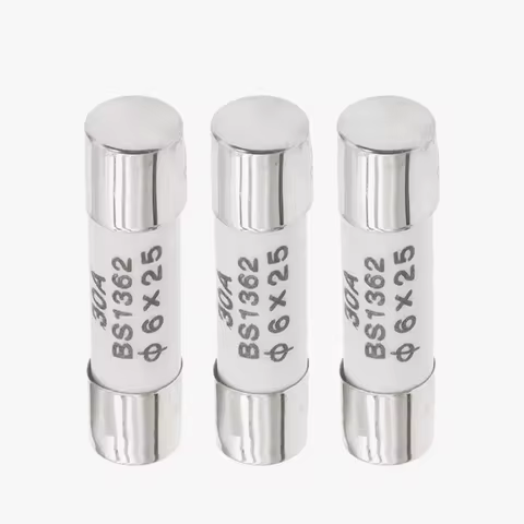 10PCS 6x25mm Ceramic Fuse Tube Fuse 250V 0.5A 1A 2A 3A 4A 5A 6A 8A 10A 12A 15A 20A 25A 30A Fast Fusi