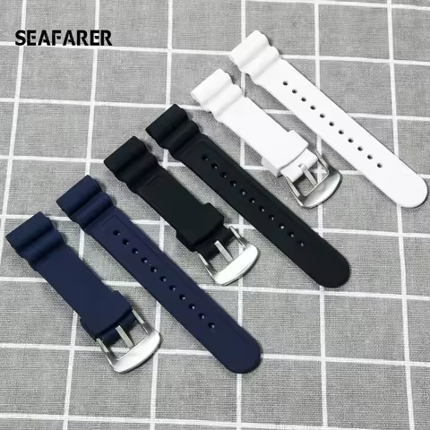 22mm Diver Rubber Strap Soft Silicone Replacement Wrist Strap Bracelet With Tools For Grand Seiko Wa