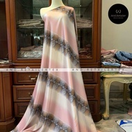Bahan Kain Satin Armani Silk motif digital printing warna Sage Green