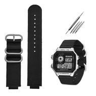 Modified Nylon Watch Band for Casio AE1200WH/1300/1000/1500 AE-1200 A158W A159 Waterproof Outdoor Sp