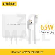 Original Realme 65W SuperDart Charger USB Type C Fast Charging สำหรับ Realme X9 Pro 7 Pro X7 Q2 X50 Pro XT X3 C3 C15