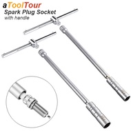 Spark Plug Socket Key Magnetic Tool Wrench Swivel Long Extension Install Replace Repair Kit Torque R