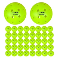 X-ace PRO-40 Beginner Training Pickleball Balls 42Pcs, 40 Holes Seamless PE Pickle Balls, Stable