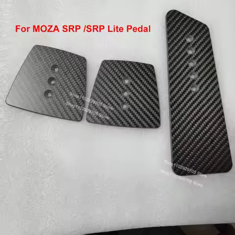 Simracing Game Carbon Fiber Throttle/Brake/Clutch Pedal Panel Modification Upgrade Kit For Moza SRP 