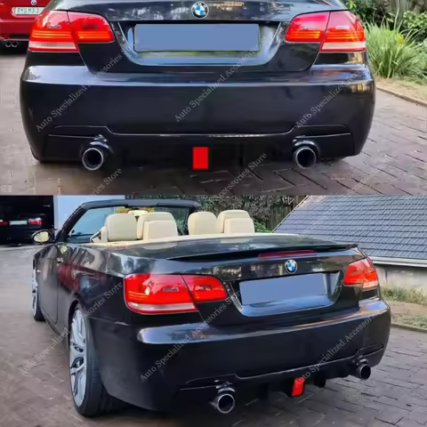 Gloss Black F1 Style Rear Bumper Difuser Lip With LED For Bmw E92 E93 3 Series Coupe/Cabrio M Sport 