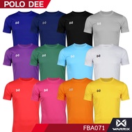 Warrix เสื้อกีฬา ผ้าไมโครเรียบ คอกลม แขนสั้น สีพื้น FBA071 FBA571