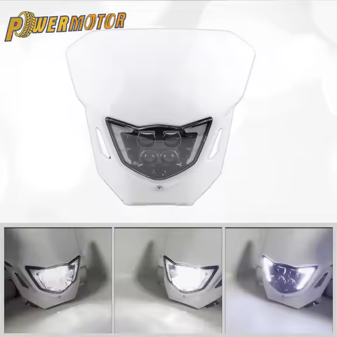 Motorcycle LED Headlight for Yamaha WR250F WR450F YZ250F YZ450F 250F 450F MX Enduro Dirt Bike Head L