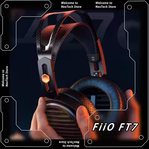 FiiO FT7 Open Headphone Isomagnetic HiFi Sound Lightweight Gaming Headphone Full-Size Flat Panel Mon