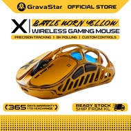 GravaStar Mercury X Battle-Worn Superlight Wireless Gaming Mouse - Yellow PAW3950
