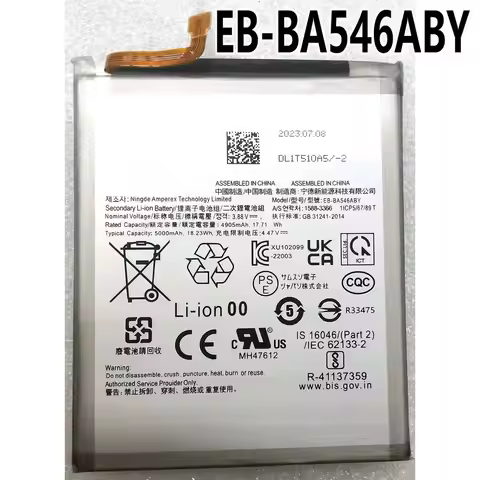 New EB-BA546ABY Battery for Samsung A54 And A34 5G A546 A346 Mobile Phone