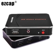 1080P Audio Video Capture Card with Mic Input TV Loop HDMI Recording Box for PS4 XBOX Game Camera laptop PC To USB U Flash Disk
