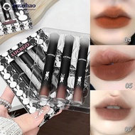 HUAIHAO Retro Red Brown Tone Lipstick Mousse Matte Lip Mud Velvet Lip Glaze Non-Stick Cup Lip Gloss 