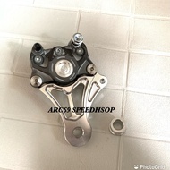 Caliper Package 2 Piston Logo Coin Rear Disc+Bolt+Ninja Bracket 150 R/SS,RR Satria Fu, Vixion Disc 220mm