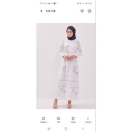 Dust maxi dress white motif