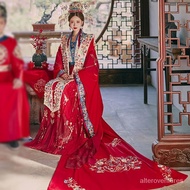 YQSong Hanfu Wedding Clothes2023New Chinese Wedding Dress a Chaplet and Official Robes Large Trailing Elegant Couple Sui