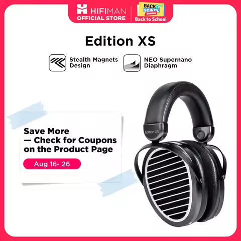 Refurbished: HIFIMAN Edition XS Full-Size Over-Ear Open-Back Planar Magnetic Hi-Fi Headphones with S