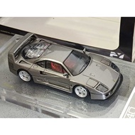 Finclassicly 1/64 F40 Metallic Grey Diecast Pop-Up Headlight
