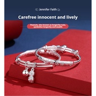 JF Baby Children Bell Bracelet 999 Silver Bangle Baby Gift