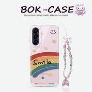 Rainbow Smiley Face Case Samsung A17 5G A07 Galaxy A56 A36 A26 A06 A16 5G A55 5G A35 A15 A05S A25 A3