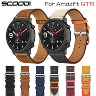 Leather Watch Band Strap for Xiaomi Huami Amazfit GTR 4/ GTR 3/3Pro / GTR 2/2e/2eSIM / GTR 47mm 42mm