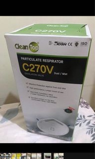 韓國制 cleantopC270v 帶氣閥 N95 認證口罩 一盒20個