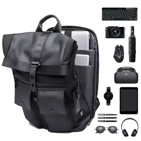Bange Men Fashion Backpack 15.6inch Multifunctional Waterproof Backpack Daily Travel Bag Casual Scho