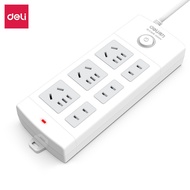 Deli18209Socket(3+3Combined Jack Socket3Rice Noodles)Power Strip Socket Safety Door Protection Power