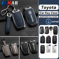 Toyota Car Key Shell Key Case Zinc Alloy Leather Key Cover Smart Key Case Protector Fashion Car Acce