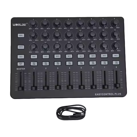 【New】MIDI Keyboard Controller Portable MIDI Controller Music Creation Tool Control Knobs Push Slider