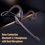 Bone Conduction Headphones Bluetooth 5.2 Wireless Earphones Waterproof Sports Helmet Headsets With Dual Mic For Running Driving