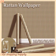 PVC Rattan Wallpaper DIY Waterproof Furniture Wardrobe Cabinet Self Adhesive Home Decor